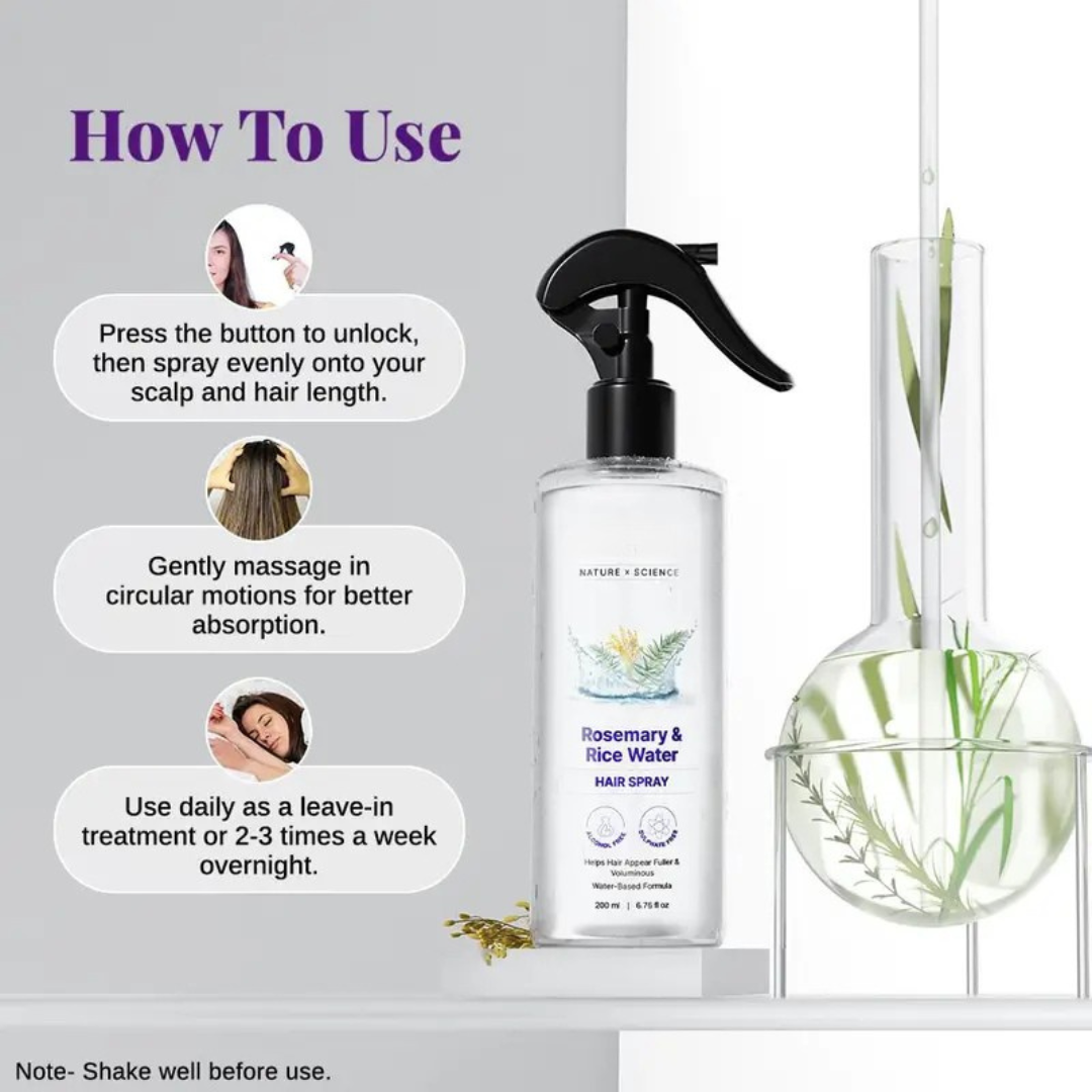 Rosemary & Rice Water Hair Spray